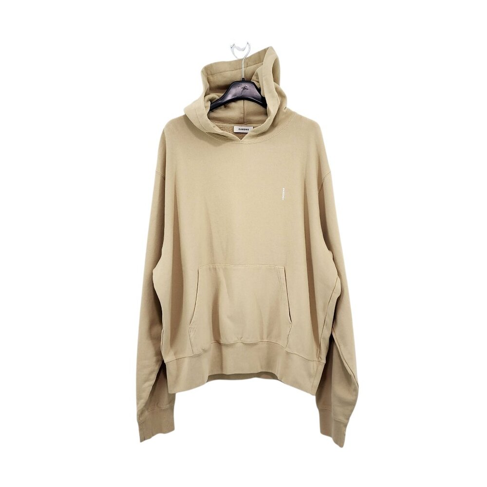 Sandro Women's Oversized Cotton Long Sleeve Vertical Hoodie - XL